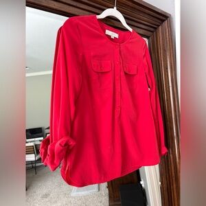 Loft red blouse, size XS, like new condition